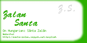 zalan santa business card